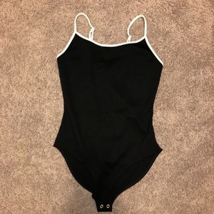 Black Body Suit w/ White Lining
